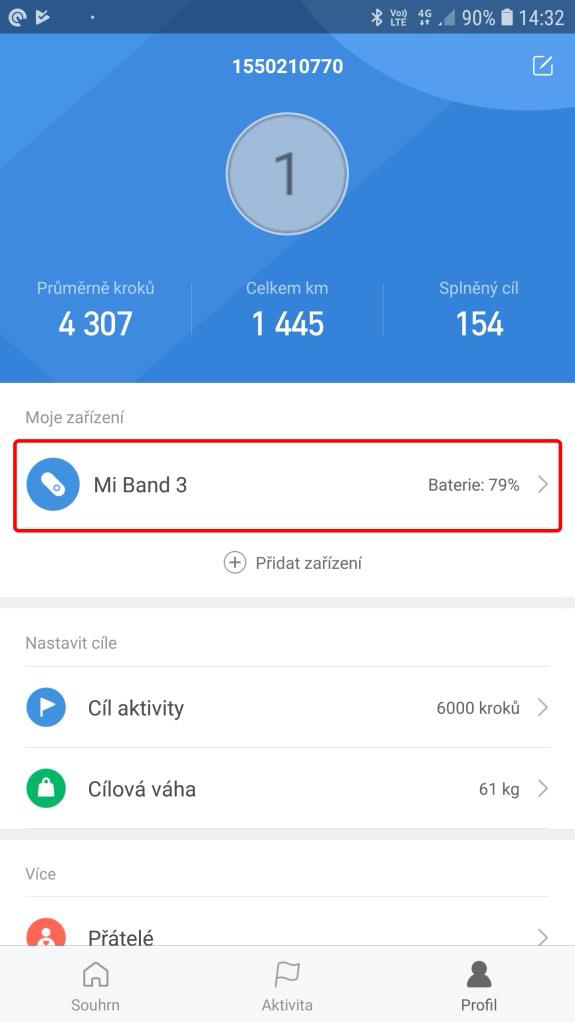 mi fit zjistitelný režim